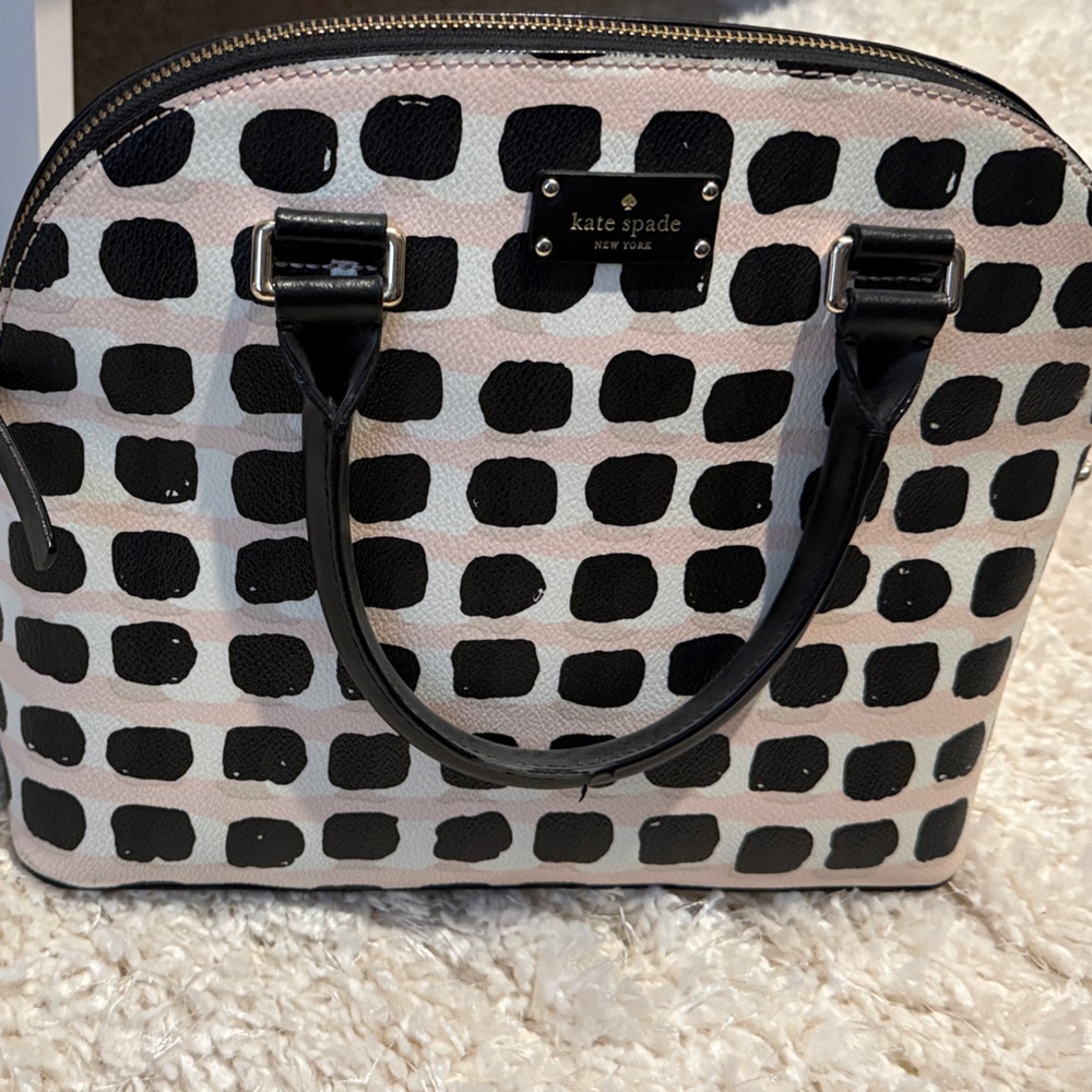 Kate Spade Black and Pink Patterned Satchel